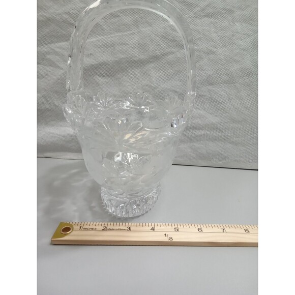 Vintage Hand Cut Medallion‎ Rose Basket By Imperial Crystal - Picture 10 of 10